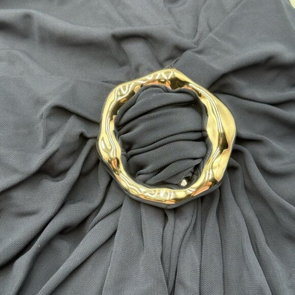 🆕 SIMKHAI 🧿 NWOT Emma Draped Jersey Bustier Midi Dress, Midnight Blue Sz US 4 - Picture 13 of 16